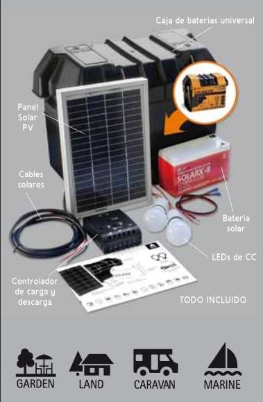 Kit Iluminación Solar Con Accesorios 30W-12V