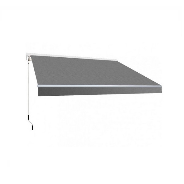 Toldo Manual de Aluminio Acero Poliéster 2.95x2.5m. Gris