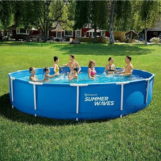 piscina redonda Summer Waves Tubular con Depuradora 457 x 122 cm