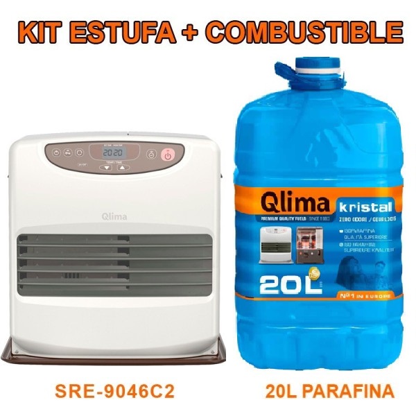 Estufa Parafina Electrónica QLIMA SRE 9046 TC + QLIMA Kristal 20L