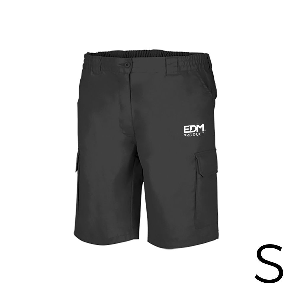 BERMUDA NEGRA TALLA-S SERIGRAFIADA