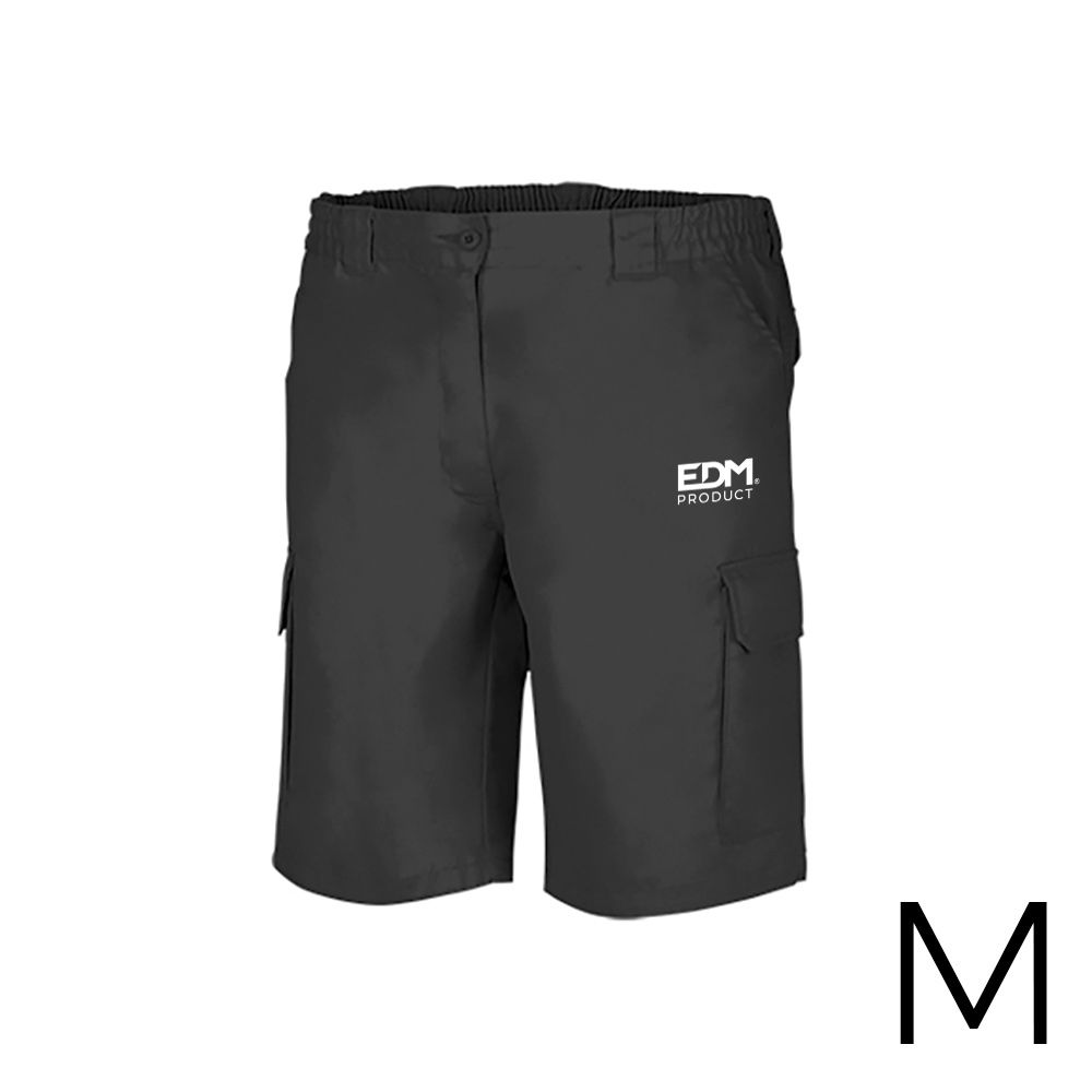 BERMUDA NEGRA TALLA-M SERIGRAFIADA