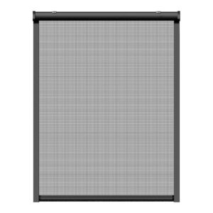 MOSQUITERA ENROLLABLE, ANTRACITA, 130 x 160 cm