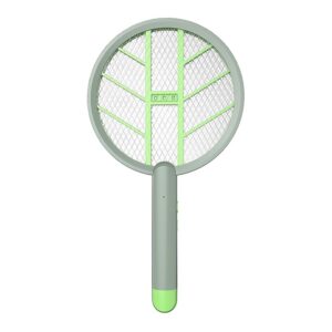 RAQUETA MATA MOSQUITOS 30 m², RECARGABLE, CON BASE, 23 x 3 x 43,3 cm
