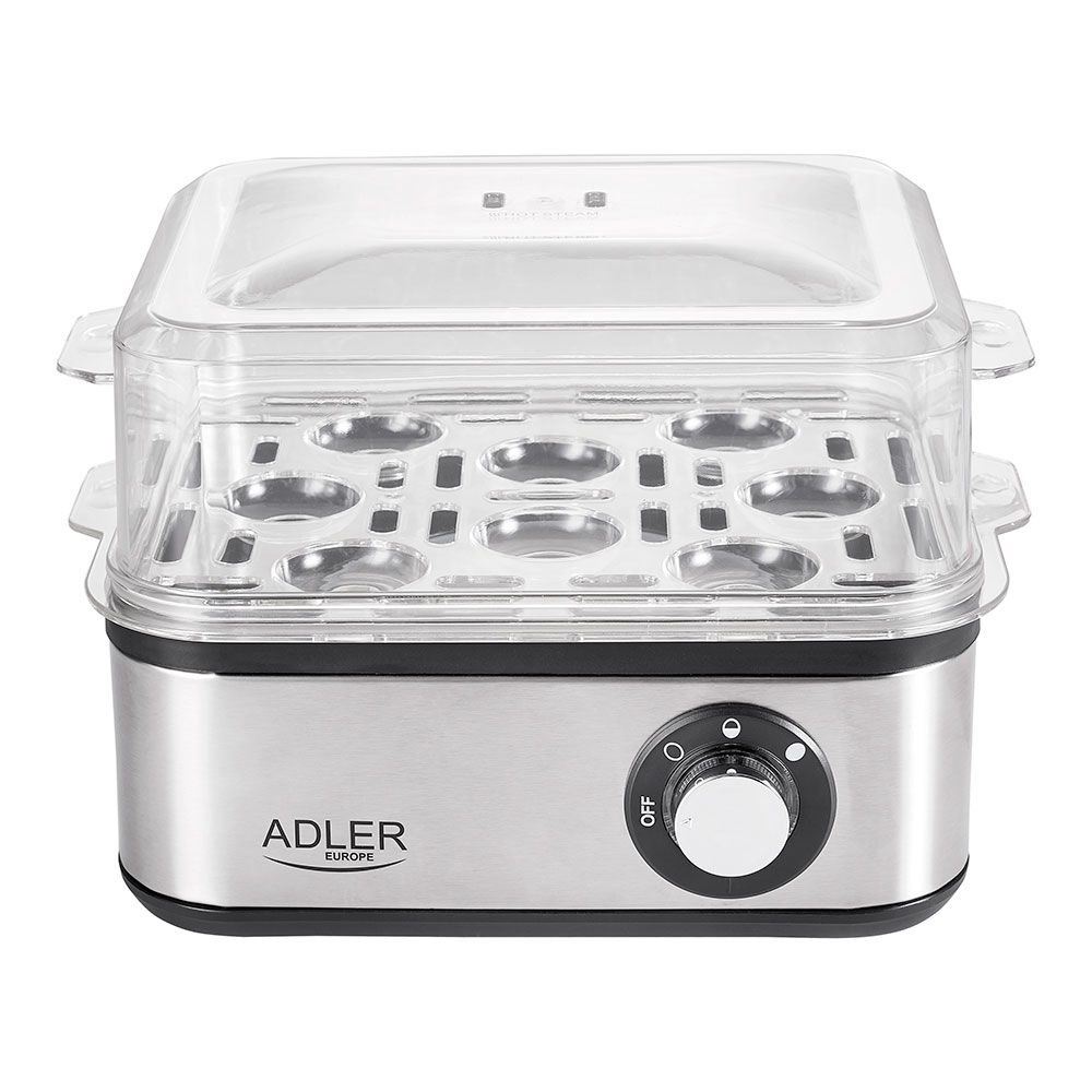 COCEDOR DE HUEVOS AD4486, HASTA 8 HUEVOS, INOX, 800 W
