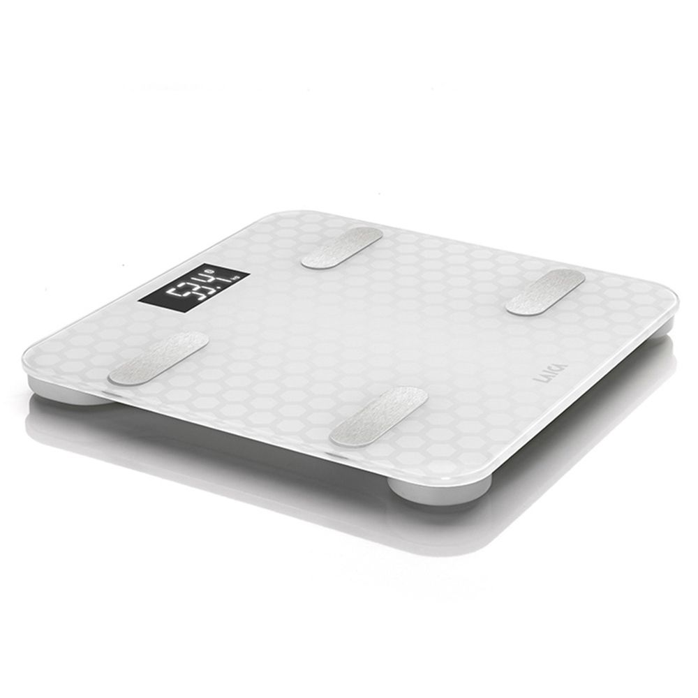BASCULA DE BAÑO SMART BLUETOOTH CON CÁLCULO DE LA COMPOSICIÓN CORPORAL, COLOR BLANCO, MÁXIMO 180 kg