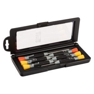 DESTORNILLADORES DE PRECISIÓN RANURADOS/PHILLIPS, 1,5-3 mm / PH0-PH1, 6 PIEZAS