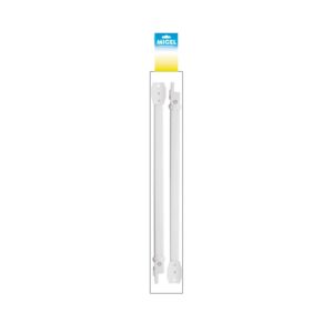 BRAZOS PARA TOLDO, MODELO STOR TLD10, DE ALUMINIO CON ACABADO BLANCO, 45 x 130 x 500 mm, BLISTER