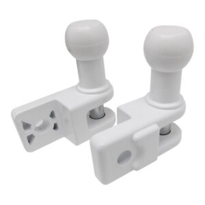 SOPORTES BARANDILLA TOLDO, MODELO TLD01, DE ALUMINIO CON ACABADO BLANCO, 69 x 30,7 x 73,2 mm, BLISTER