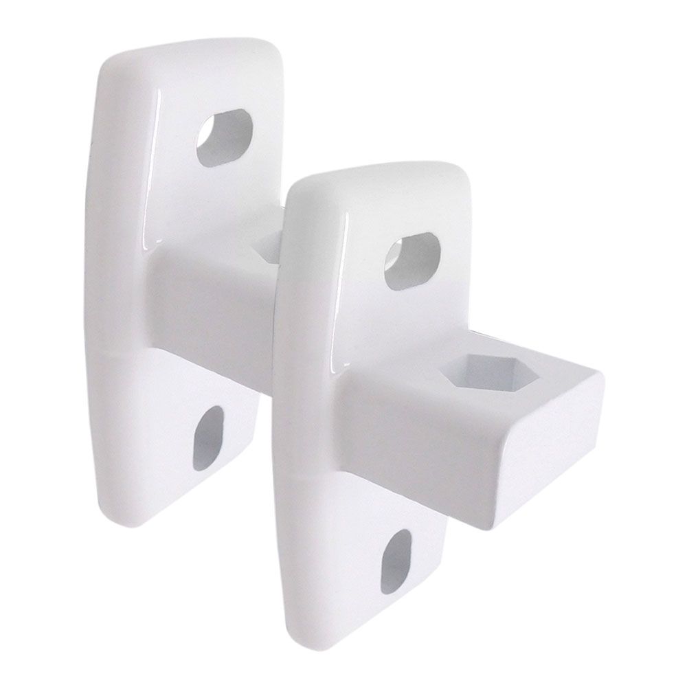 SOPORTES PARED TOLDO, MODELO TLD02, DE ALUMINIO CON ACABADO BLANCO, 44 x 38,25 x 86 mm, BLISTER