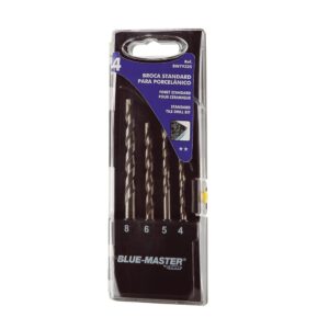 BROCAS STANDARD PORCELÁNICO Ø4-5-6-8 mm, JUEGO 4 PIEZAS