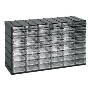 CAJONERA MODULAR CON 48 CAJONES TRANSPARENTES, 382 x 148 x 230 mm
