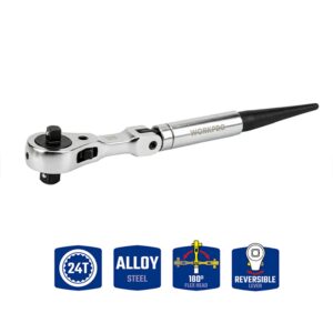 CARRACA 2 EN 1, REVERSIBLE ½-3/8 pulg, 24 DIENTES