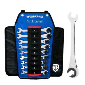 LLAVE MIXTA CON CARRACA ABIERTA, 8 - 18 mm, JUEGO 9 PIEZAS