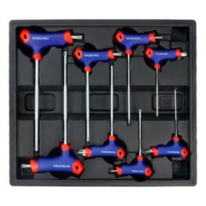 LLAVES TORX MANGO EN T, T10 - T50, JUEGO 8 PIEZAS, SERIE MODULAR