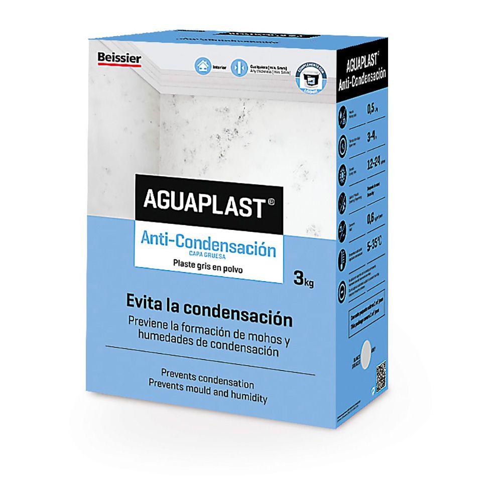 PLASTE GRIS EN POLVO ANTI CONDENSACIÓN 3 kg