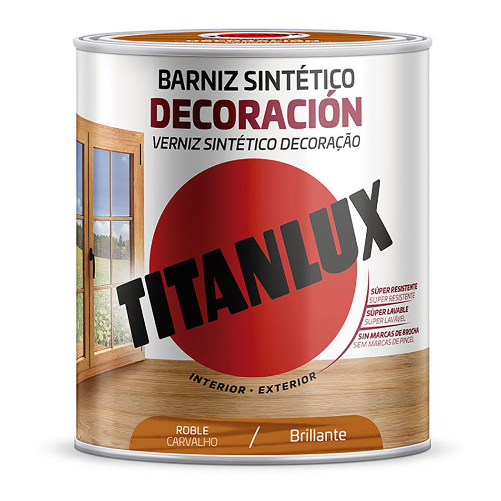 BARNIZ SINTÉTICO DECORACIÓN ROBLE BRILLANTE 750 ml