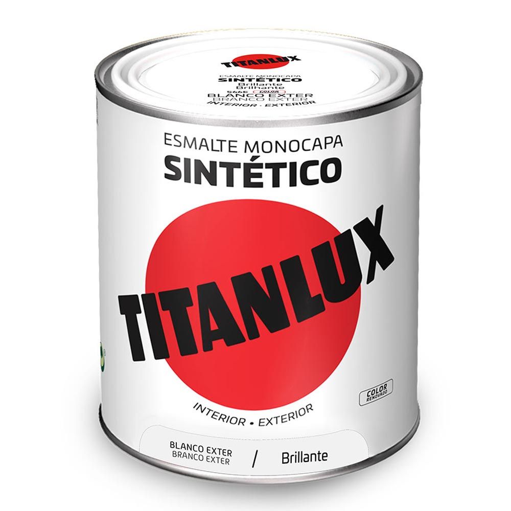 ESMALTE SINTÉTICO MONOCAPA BLANCO EXTERIOR BRILLANTE 750 ml