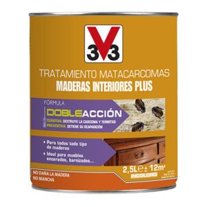 TRATAMIENTO MATACARCOMAS MADERAS INTERIORES PLUS, 2,5 l