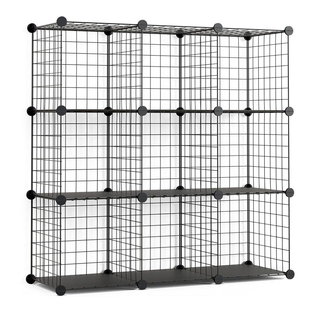 ESTANTERÍA MODULAR METÁLICA TITAN C9 NEGRO