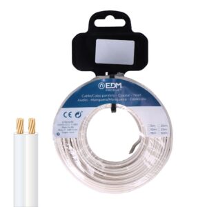 CARRETE CABLE PARALELO 2x0,50mm BLANCO 50m (AUDIO)