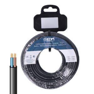 CARRETE MANGUERA PLANA 2 x 1,50 mm²  NEGRA, 25 m