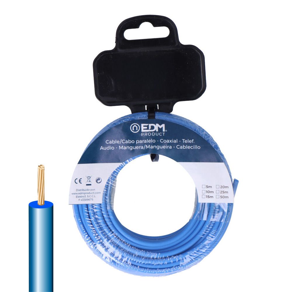 CARRETE CABLECILLO H07Z1-K 6,00 mm² AZUL, 15 m