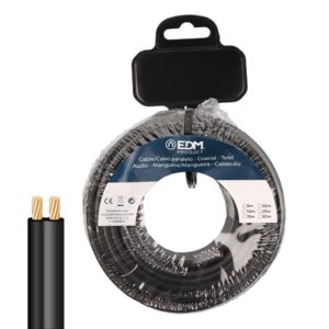 CARRETE CABLE PARALELO 2x0,75mm² NEGRO 50m.
