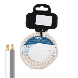 CARRETE CABLE PARALELO 2x0,75 mm² BLANCO/GRIS "AUDIO" 50 m