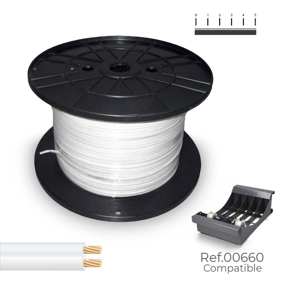 CABLE PARALELO 48V 2 x 1,00 mm² BLANCO 400 m. (BOBINA MEDIANA)