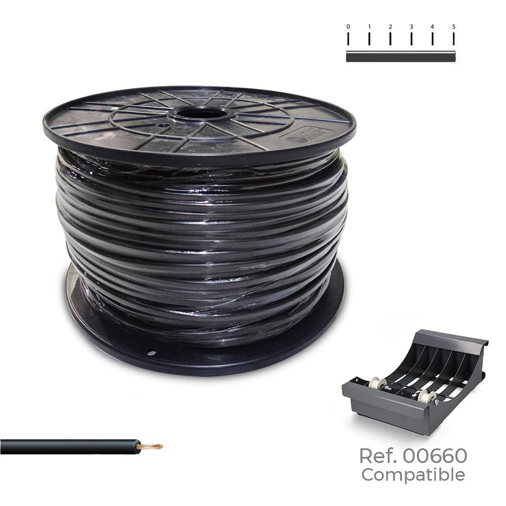 CABLECILLO H07Z1-K 2,50 mm² NEGRO, 400 m. ( BOBINA MEDIANA )