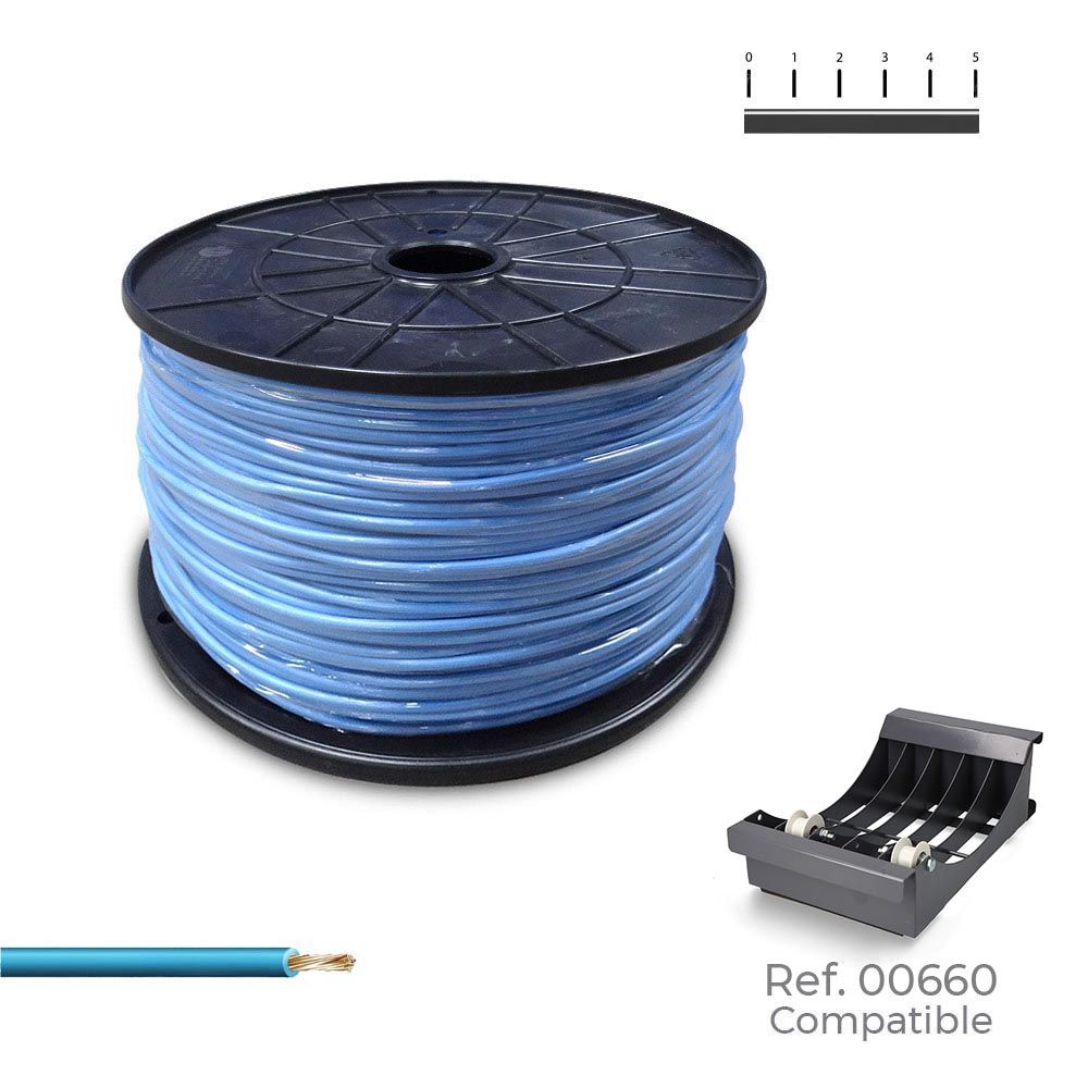 CABLECILLO H07Z1-K 2,50 mm² AZUL 400 m. ( BOBINA MEDIANA )