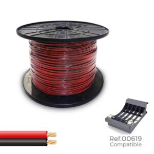 CABLE PARALELO 48V 2 x 1,50 mm² ROJO/NEGRO 500 m (BOBINA GRANDE)