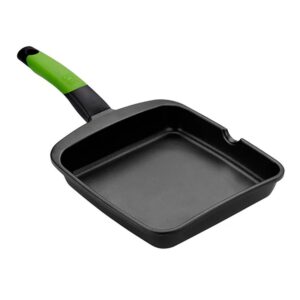GRILL LISO DE ALUMINIO FUNDIDO CON ANTIADHERENTE TRICAPA INNOVATION PRIOR 28 x 28 cm