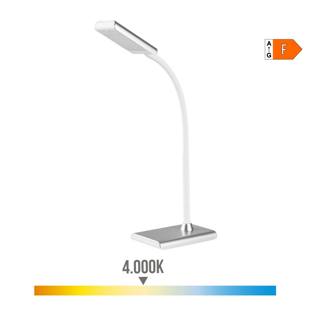 FLEXO LED 7 W 400 lm 4000 K COLOR PLATA 13 x 9 x 33 cm