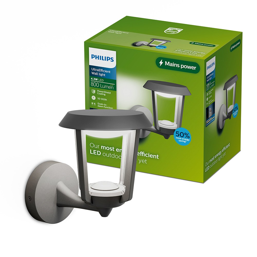 APLIQUE DE EXTERIOR LED NUVY ANTRACITA 4,3 W, 800 lm
