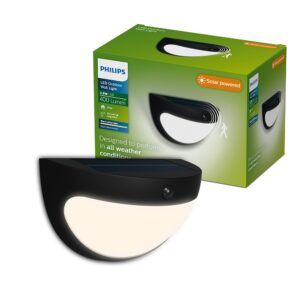 APLIQUE SOLAR SWYN NEGRO 3,8 W, 400/10 Im, 2700 K