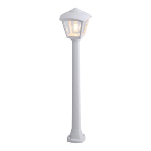 FAROL BALIZA CON POSTE GIAFFA/ROBY, TRANSPARENTE, E27, BLANCO, 195 x 195 x 945 mm