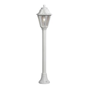 FAROL BALIZA CON POSTE MIZAR/ANNA, TRANSPARENTE, E27, BLANCO, Ø220 x 1100 mm