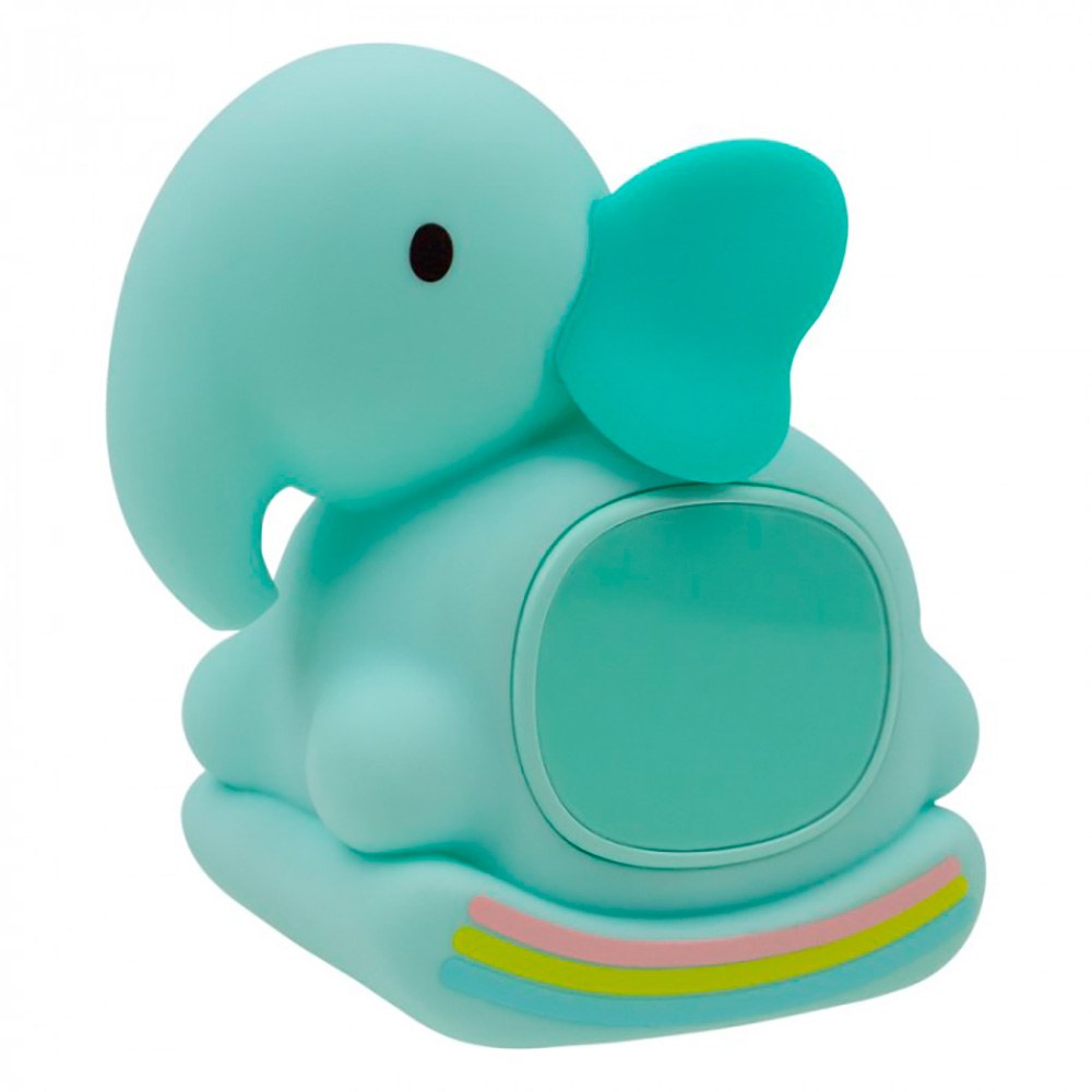 LÁMPARA NOCTURNA LED RGB RECARGABLE CON DESPERTADOR MODELO ELEFANTE MECEDORA
