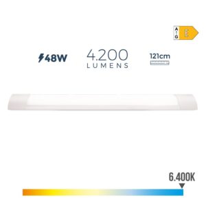 REGLETA LED 48 W 6500 K LUZ FRÍA 4200 lm 121,3 x 3,1 x 12 cm