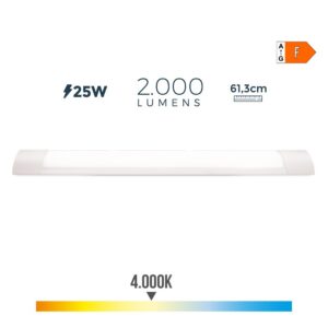 REGLETA LED 25 W 4000 K LUZ DÍA 2000 lm 61,3 x 3,1 x 12 cm