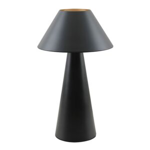 LÁMPARA DE MESA, E27, TIPO SETA, COLOR NEGRO, Ø200 x 325 mm