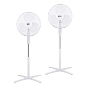 VENTILADOR DE PIE 38 W, BLANCO, Ø40 cm, PACK DE 2 unidades EN UNA CAJA
