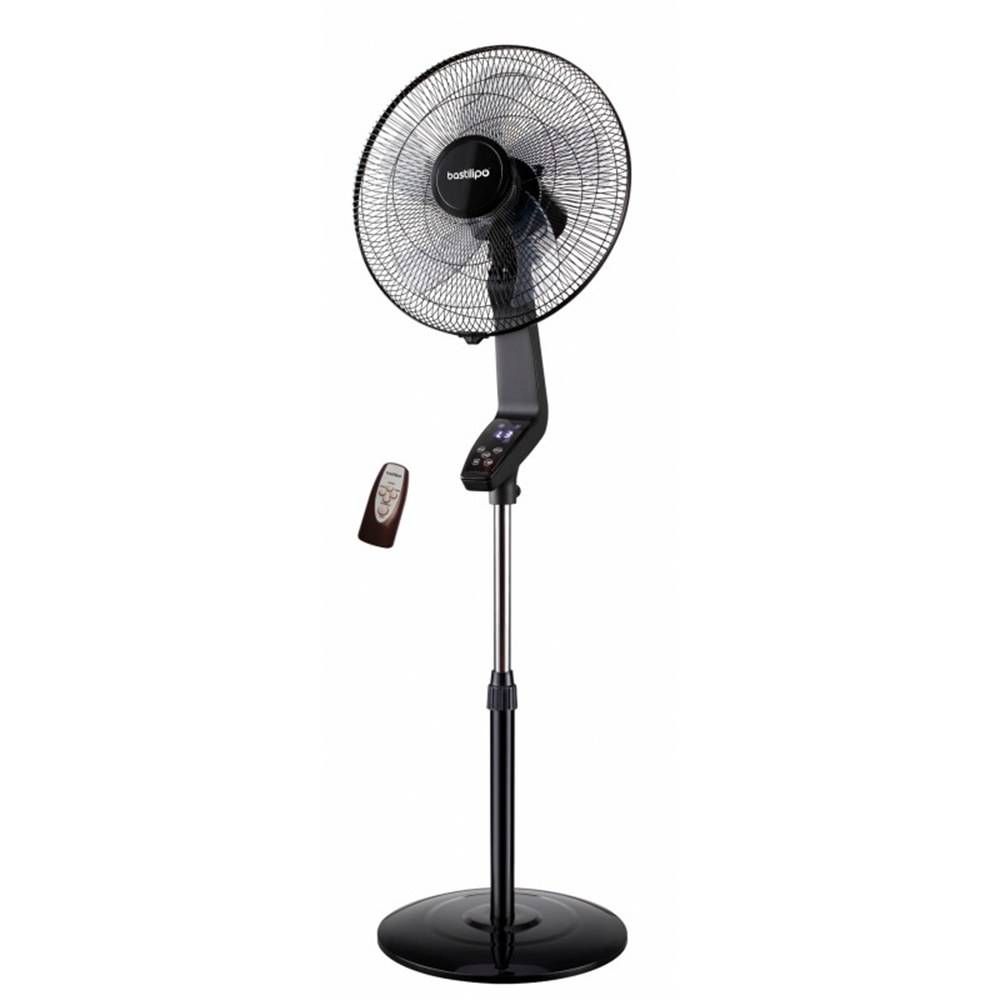 VENTILADOR DE PIE COÍN BLACK 50 W Ø40 cm, NEGRO, 40 x 40 x 129 cm