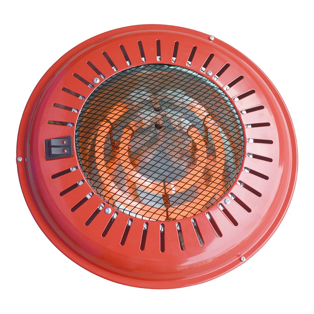 BRASERO ELÉCTRICO CUARZO 800 W, ROJO, Ø34 x 9 cm