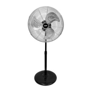 VENTILADOR DE PIE INDUSTRIAL, NEGRO/CROMADO, POTENCIA 80 W, 61,7 dB, ASPAS Ø50 cm, ALTURA REGULABLE 88-120 cm