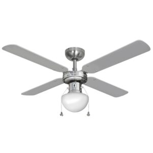 VENTILADOR DE TECHO MODELO CARIBE. COLOR CROMADO. POTENCIA: 50W ASPAS: Ø102  cm EDM
