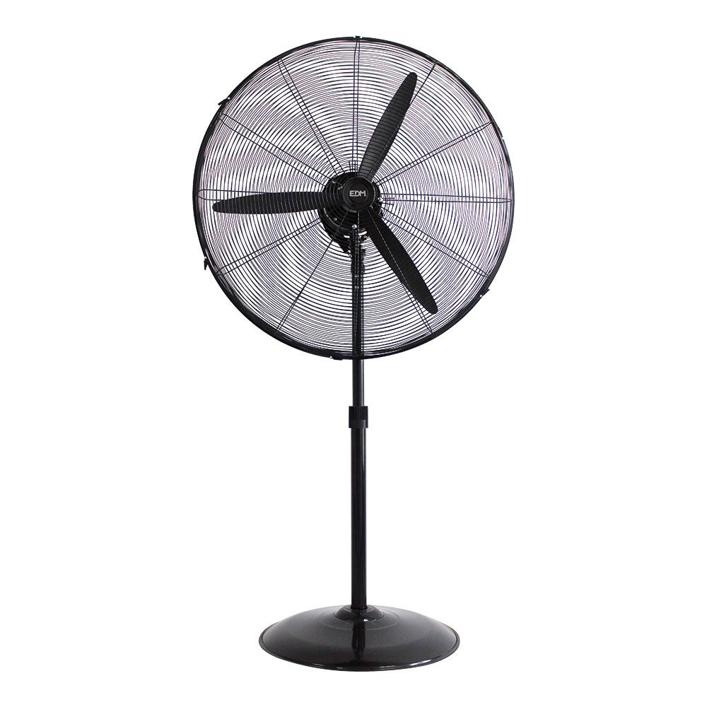 VENTILADOR DE PIE INDUSTRIAL BASE CIRCULAR, OSCILANTE, NEGRO, POTENCIA 180 W, 64,9 dB, ASPAS Ø60 cm, ALTURA REGULABLE 117-156 cm