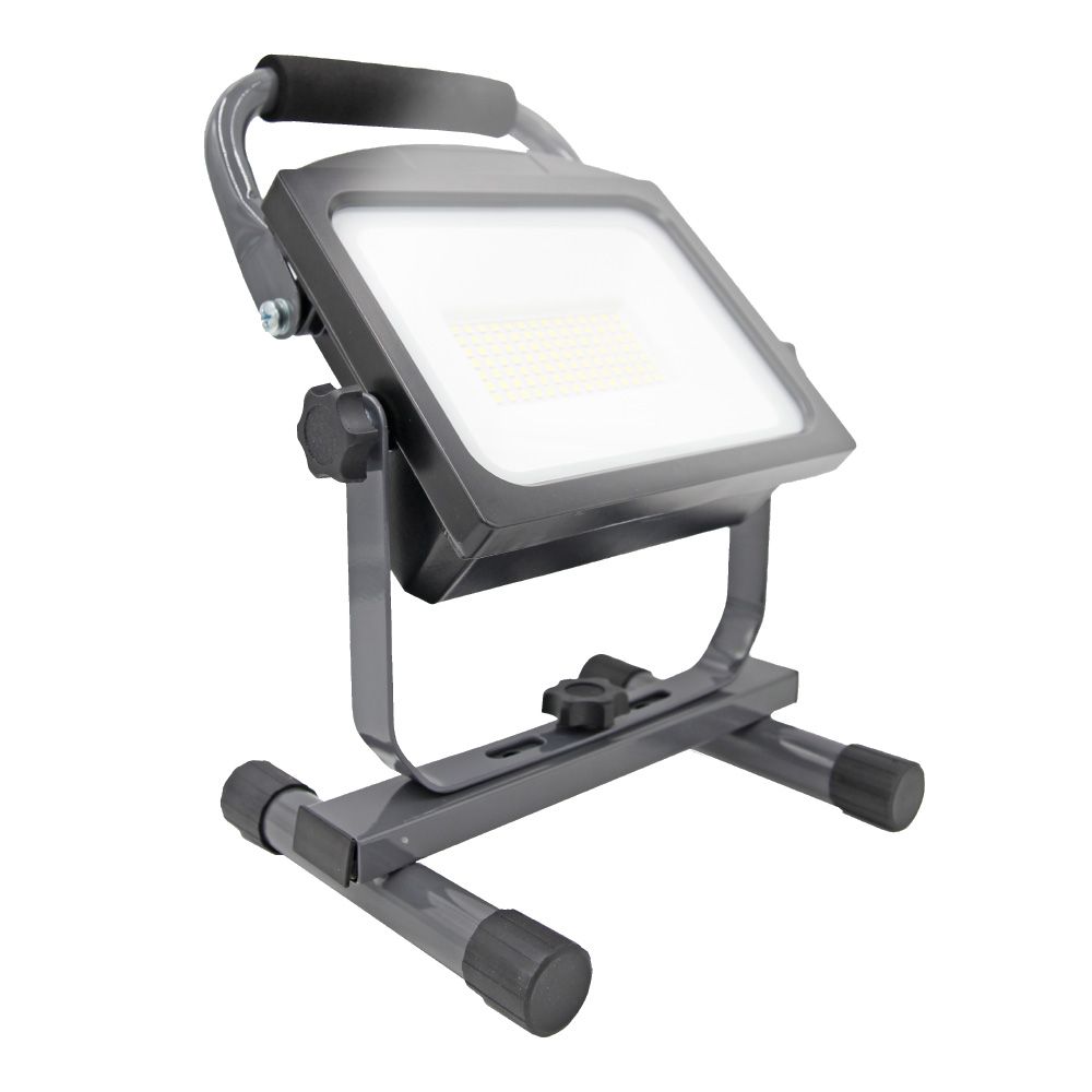 FOCO PROYECTOR LED RECARGABLE Y PORTÁTIL, 50 W, 5000 lm, 6500 K